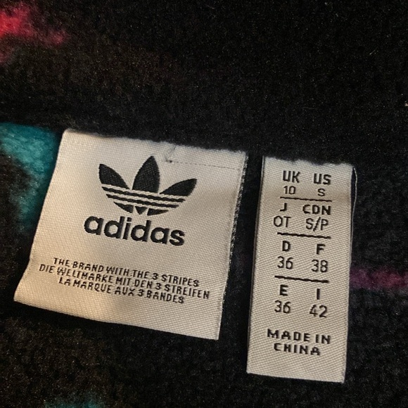 ADIDAS 1/4 ZIP FLEECE CROPPED JACKET💖 - Picture 8 of 15